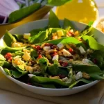 Spinach, Dry Strawberry and Apple Salad